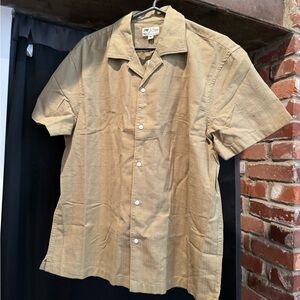J Crew Khaki Casual Short Sleeve Shirt
